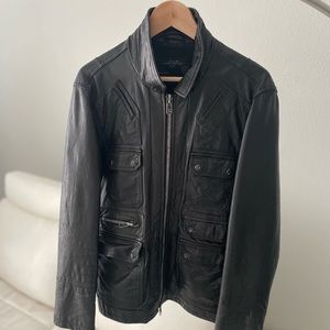 All Saints habanero leather jacket size M